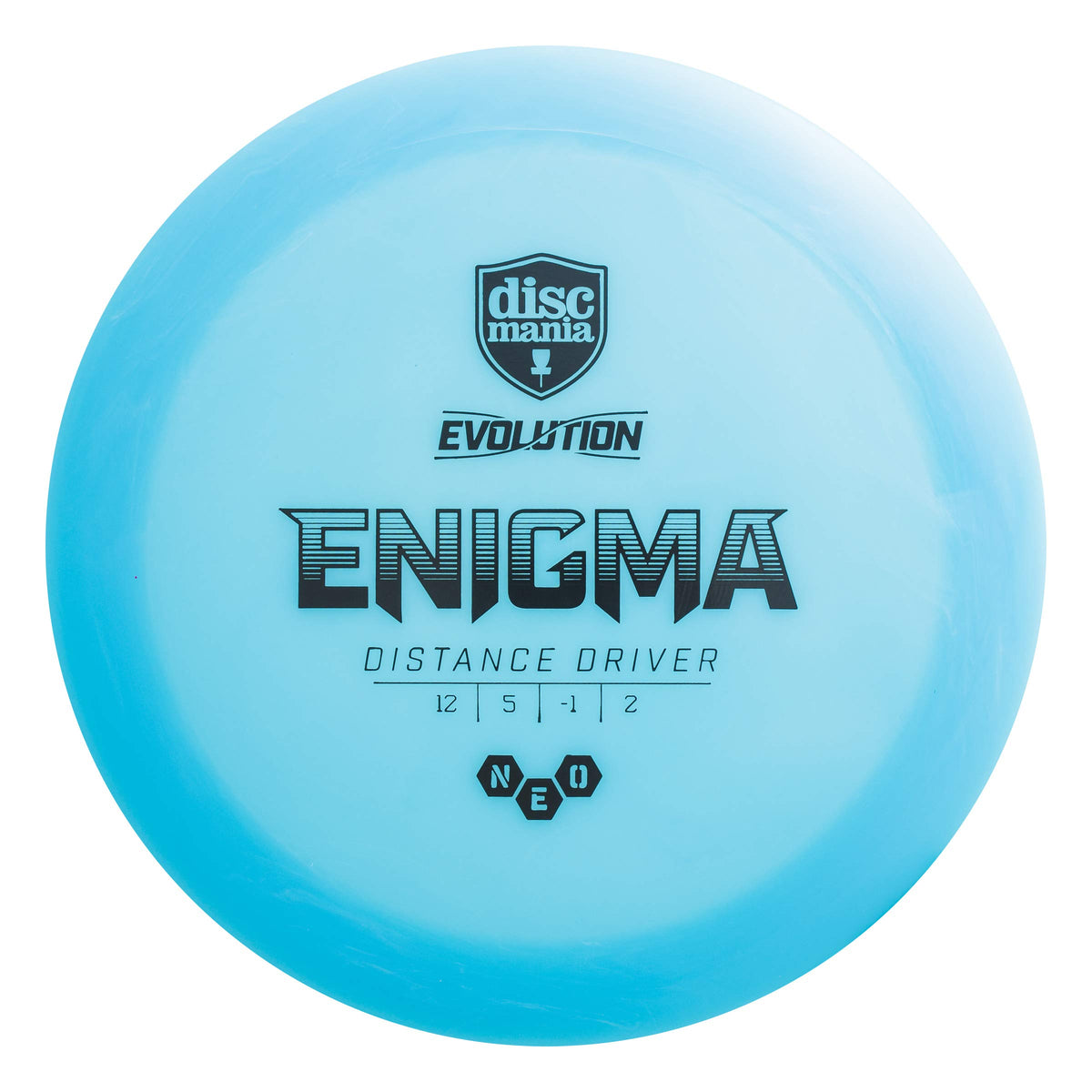 Discmania Evolution Neo Enigma distance driver en route from the tee for long carries