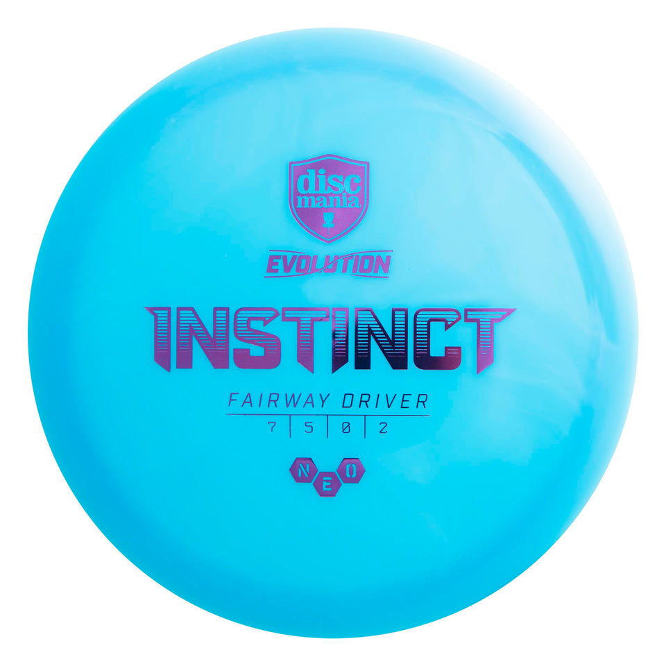 Discmania Evolution NEO Instinct flight image highlighting control and stability for precise fairway drives.