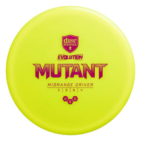 Discmania Evolution Neo Mutant midrange in yellow with extreme stability for windy conditions.