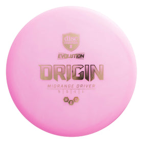 Discmania Origin Neo midrange in hand, tacky Neo plastic offers reliable grip.