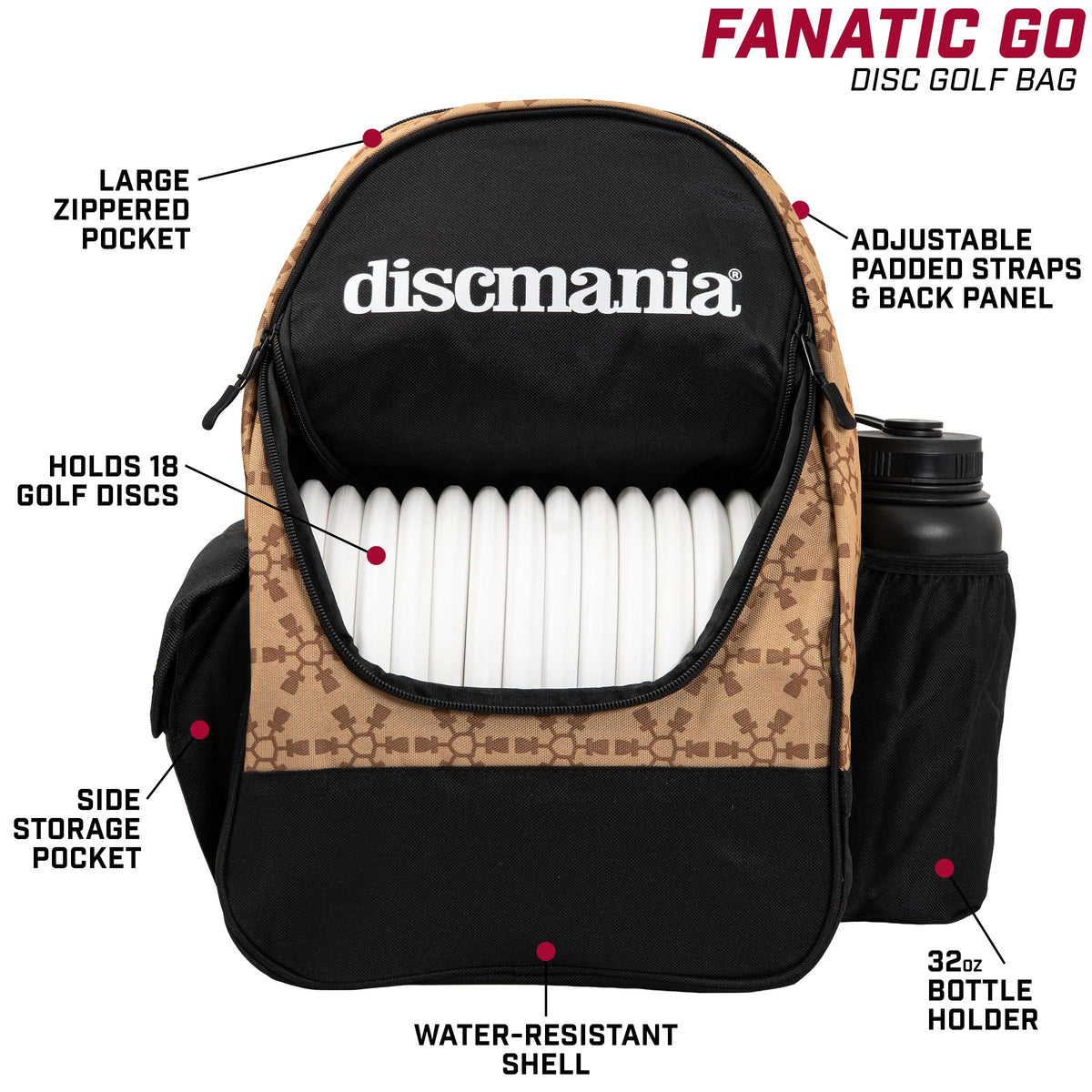 Discmania Fanatic Go side bottle holder keeps hydration within reach