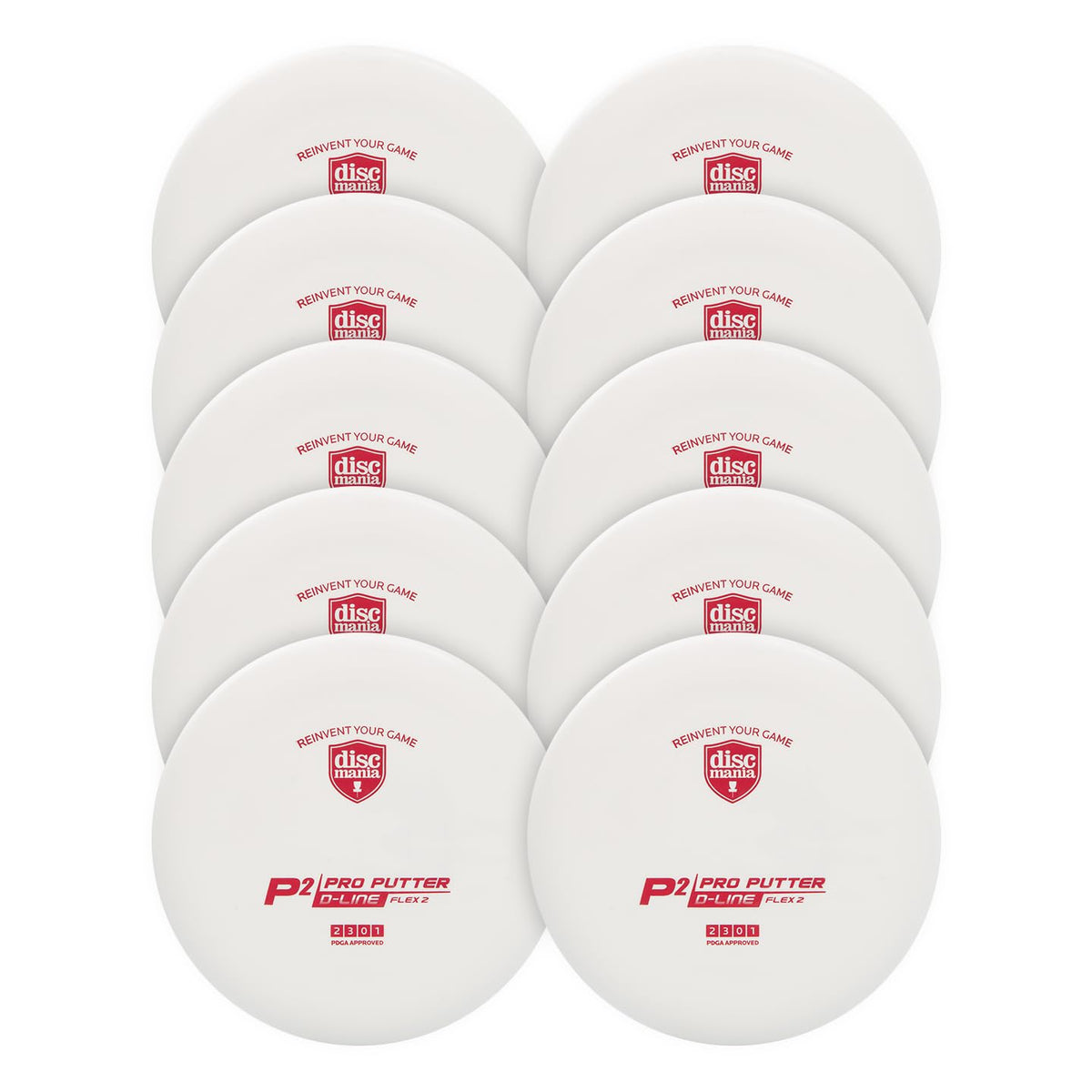 Discmania Flex 2 D-Line putter pack for practice putting and consistent flight.