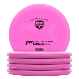 Discmania Flex 2 D-Line putter pack on green with consistent release and fade control