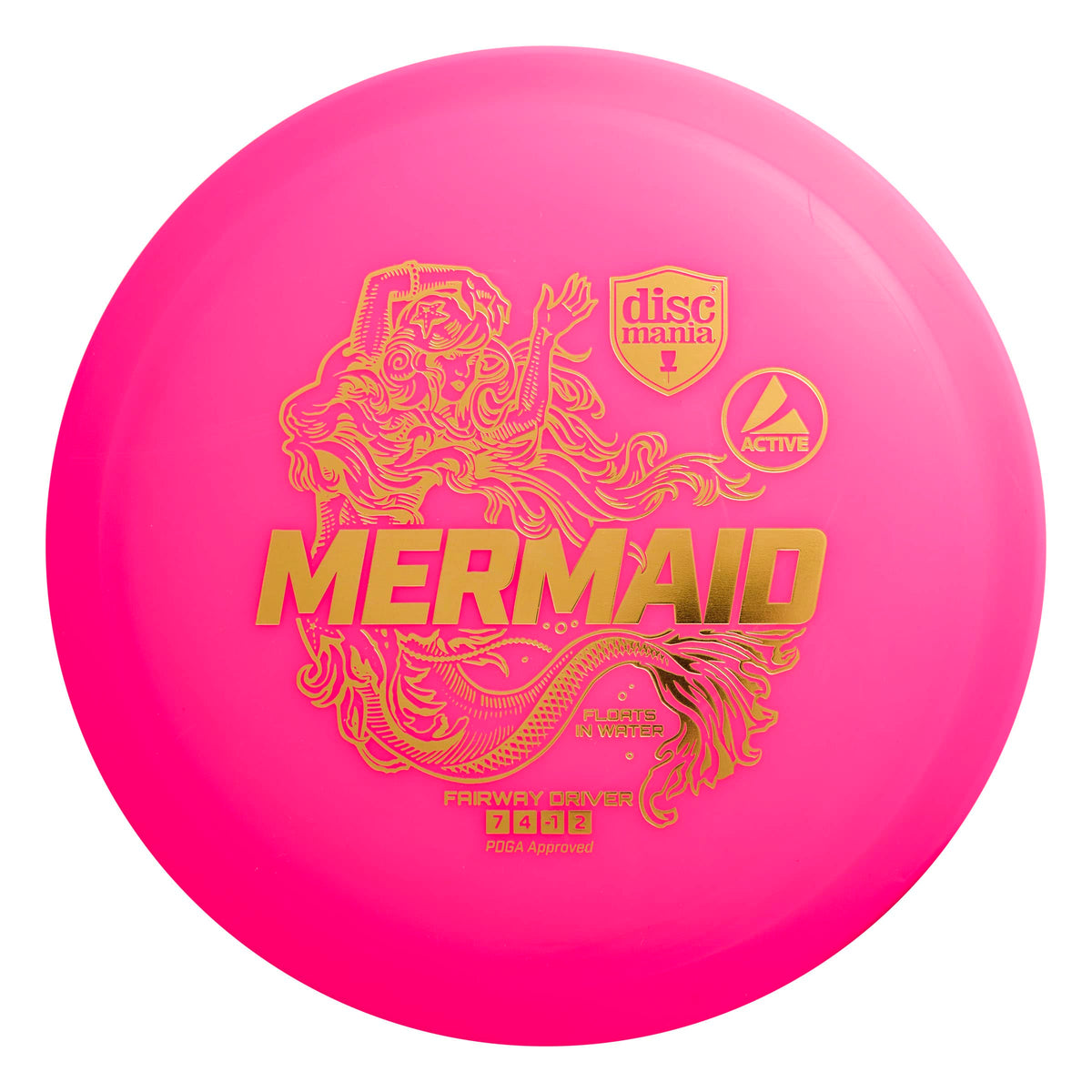 Discmania Mermaid driver in flight, straight lines with a subtle turn