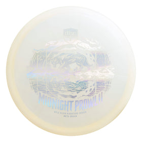 Discmania Midnight Prowl 2 pearlescent finish catches light for elevated color-shift look.