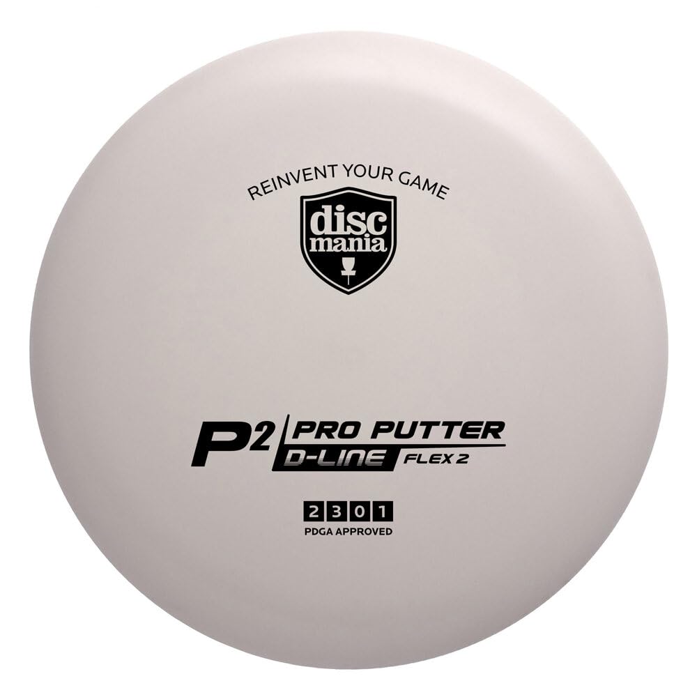 Discmania P2 D-Line Flex 2 grip close-up showing texture for confident putts.