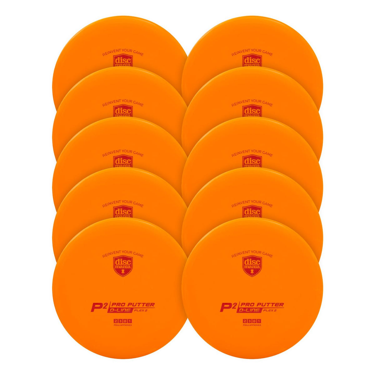 Discmania P2-based putter showcasing straight flight for driving and upshots.