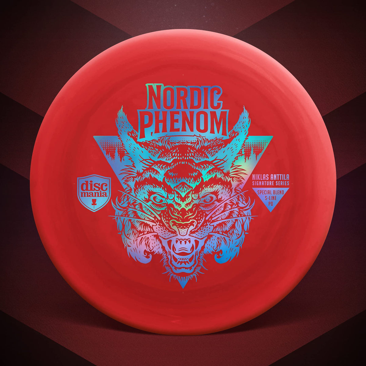 Discmania PD S-Line closeup shows halo foil and stamp for premium aesthetics.