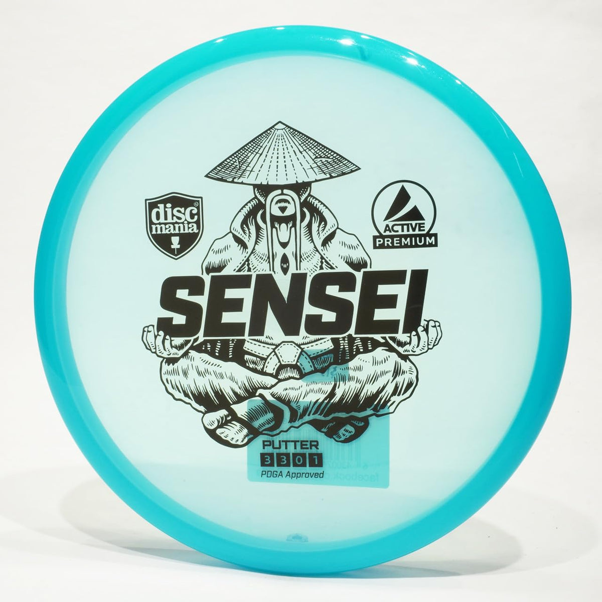 Discmania Sensei putter in hand demonstrates balanced feel for precise putting.