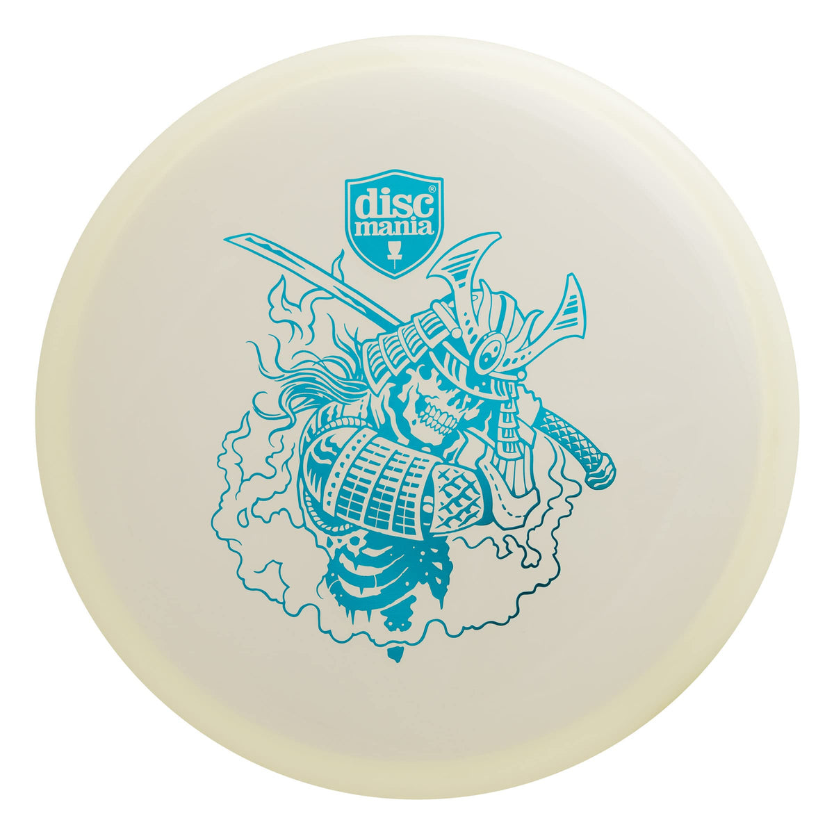Discmania Shogun beaded putter glowing in the dark for night rounds