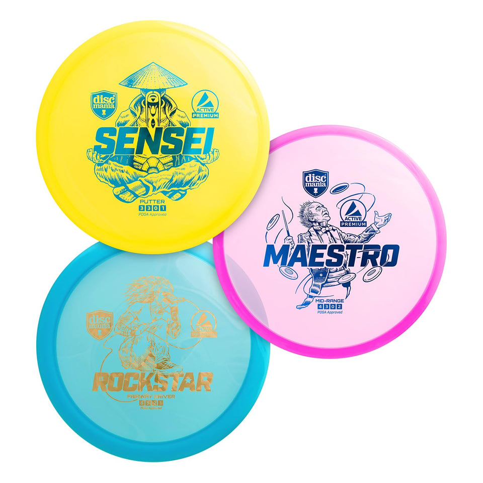Discmania starter set fairway driver in action for beginner distance and control.