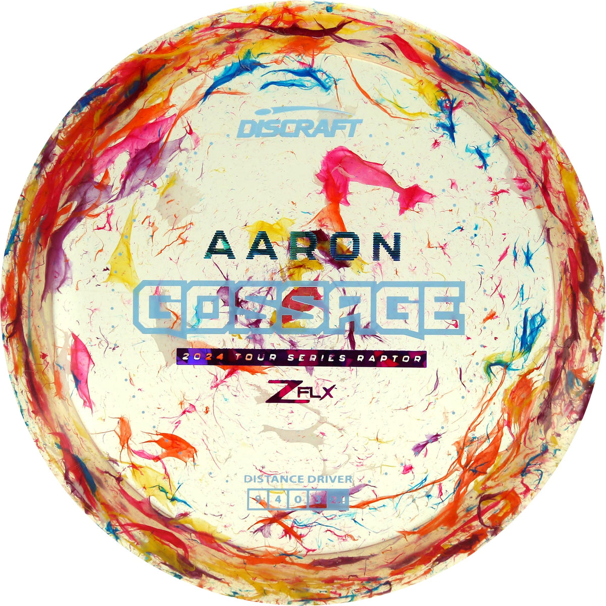 Discraft Aaron Gossage 2024 Tour Series Jawbreaker Z FLX Raptor disc showing stable flight and precision