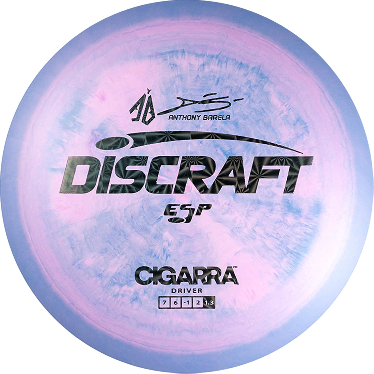 Discraft ABECIGARRA-160-166 ESP Cigarra in hand highlighting grip texture.