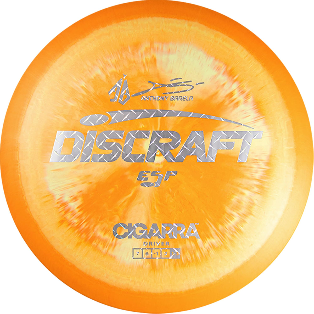 Discraft Anthony Barela Cigarra ESP 170-172g side profile emphasizing flight stability.
