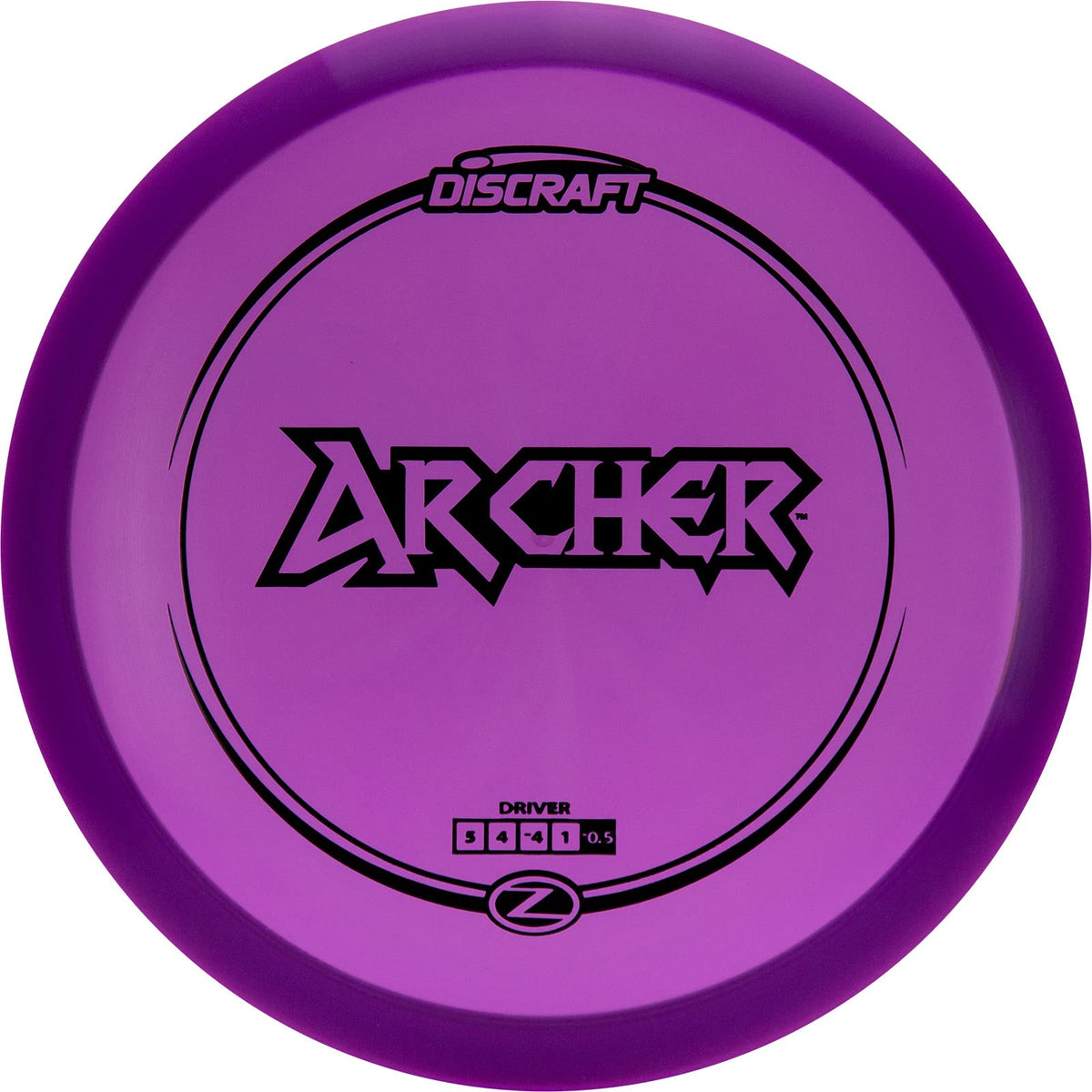 Discraft Archer 170-172g disc side view for straight distance throws with beginner-friendly control.