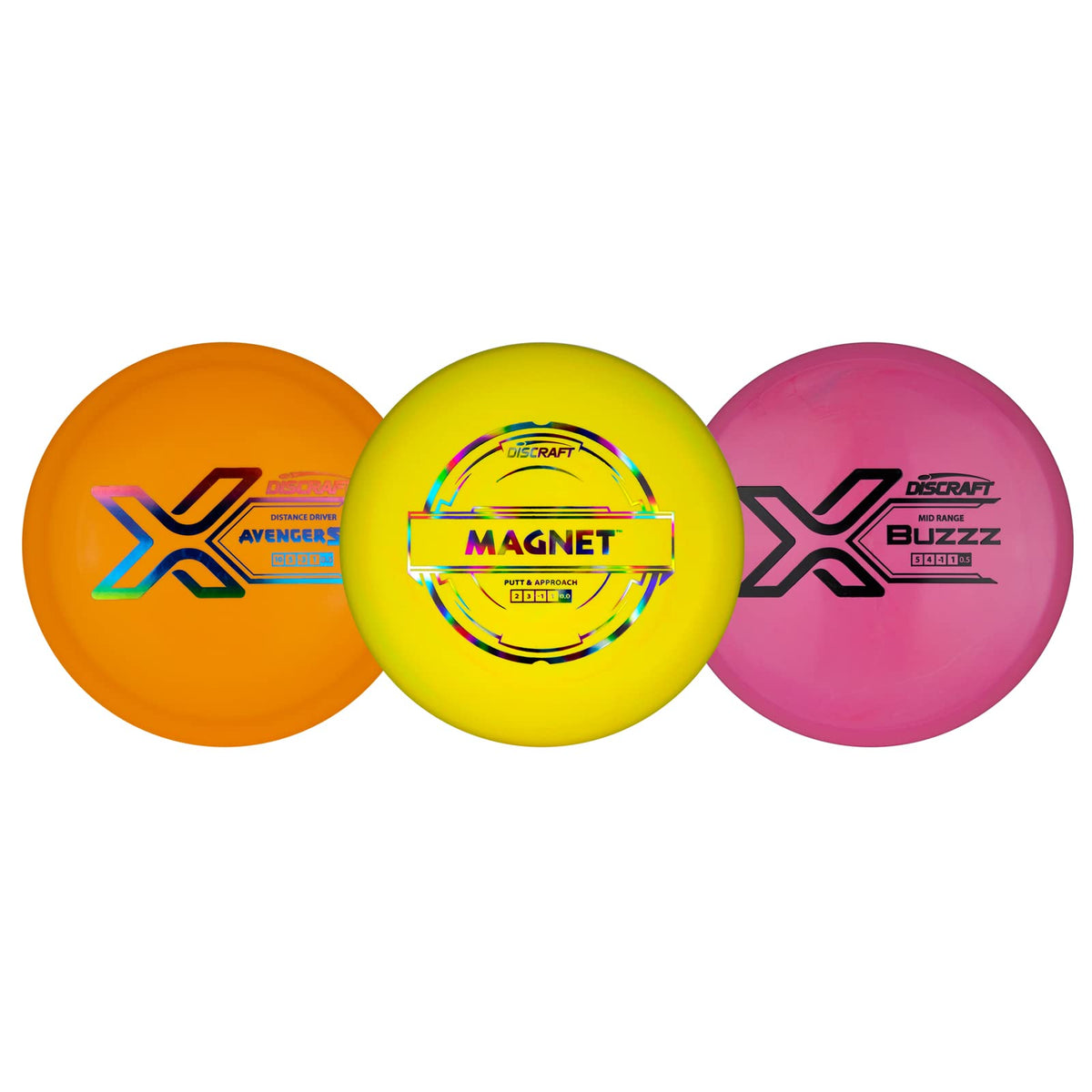 Discraft Beginner Disc Golf Set with three discs for new players, ideal for outdoor practice.