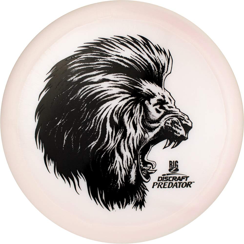 Discraft Big Z Predator top view illustrates stability and fade for precise hyzer shots.