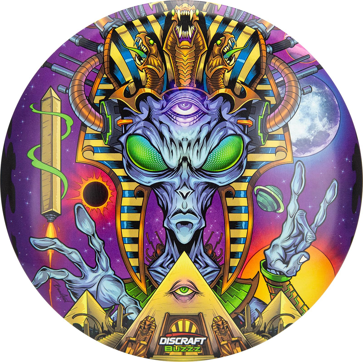 Discraft Brian Allen Supercolor Buzzz Alien with vivid artwork, ideal for precise mid-range shots.