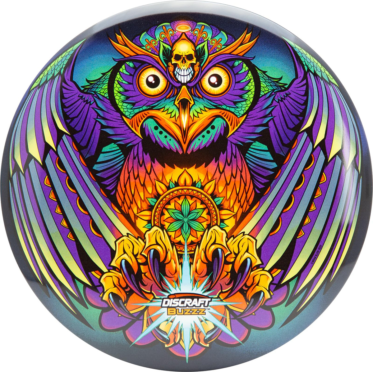 Discraft Brian Allen Supercolor Buzzz OWL disc for reliable straight to stable midrange flights.