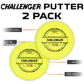 Discraft Challenger deep rim and tiny bead improve grip and control.
