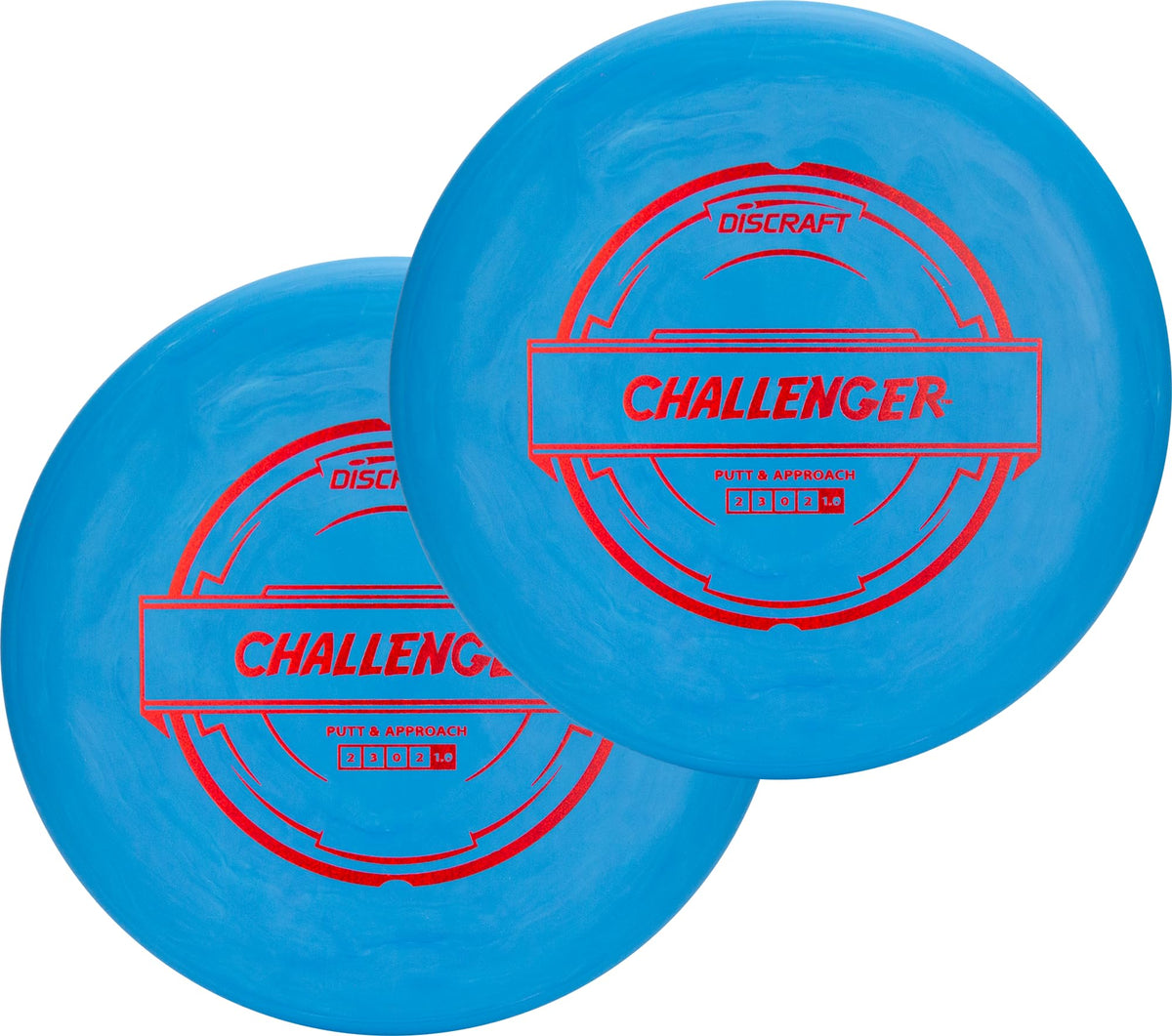 Discraft Challenger Putter Twin Pack with identical design for consistent practice.
