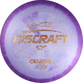 Discraft Cigarra ESP mid-flight angle-hold view.