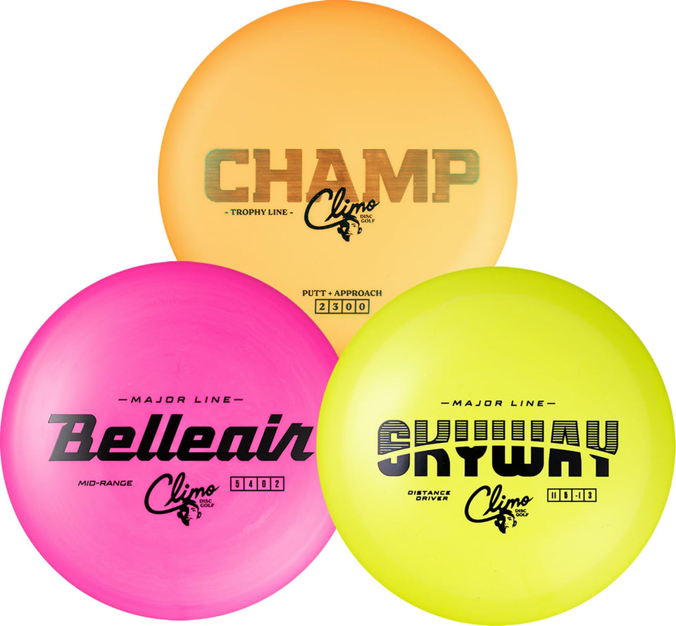 Discraft Climo Champ Trophy Line putter shows straight flight for reliable putting