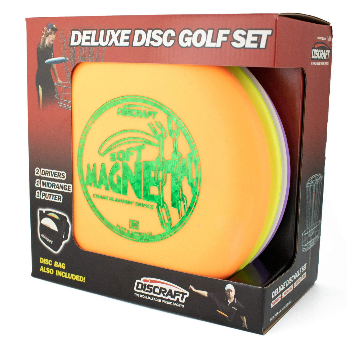 Discraft Deluxe Starter Discs set shown for beginners' practice and learning basics.