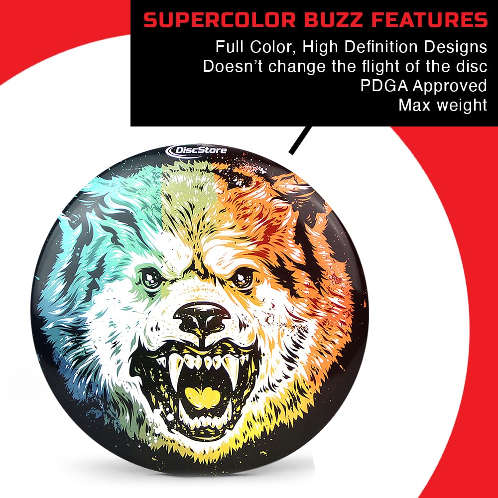 Discraft ESP Buzzz Buzzsaw Design highlights stable, straight flights for accuracy.
