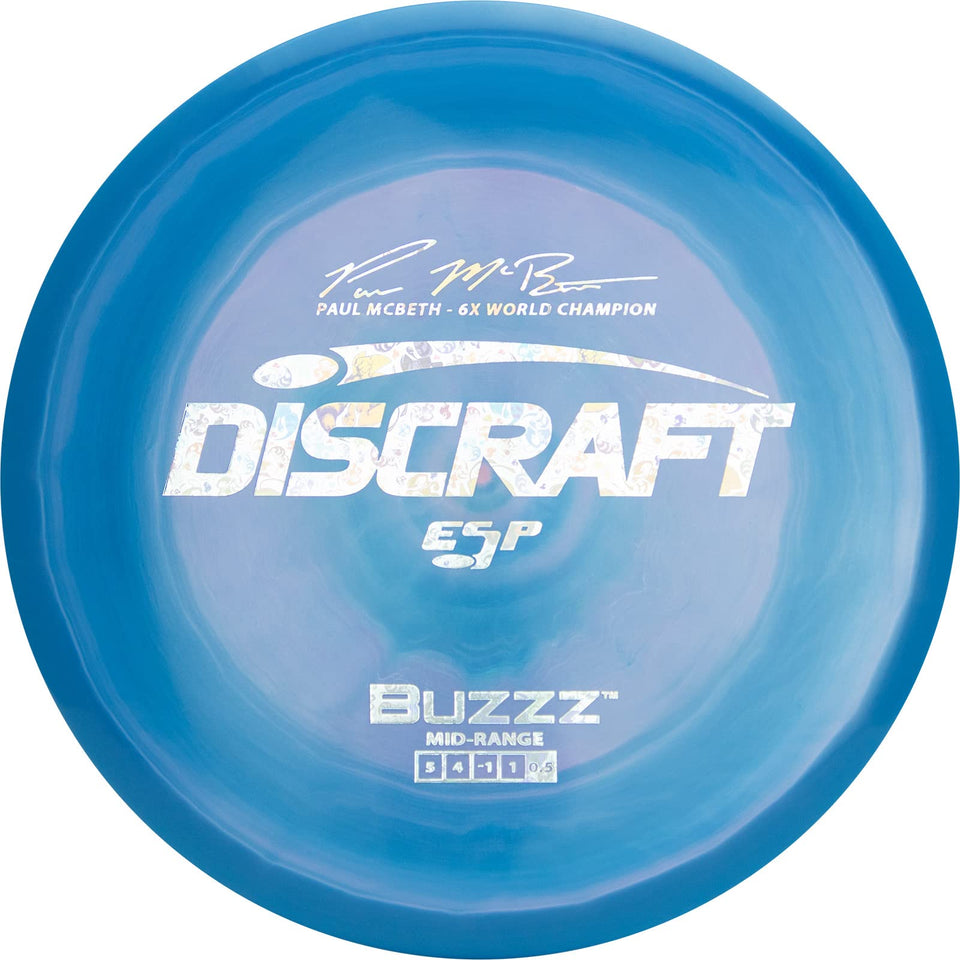 Discraft ESP Buzzz Paul McBeth 6X Signature disc for reliable midrange control and accuracy.