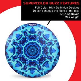 Discraft ESP Buzzz Supercolor Buzzsaw design for enhanced grip and control