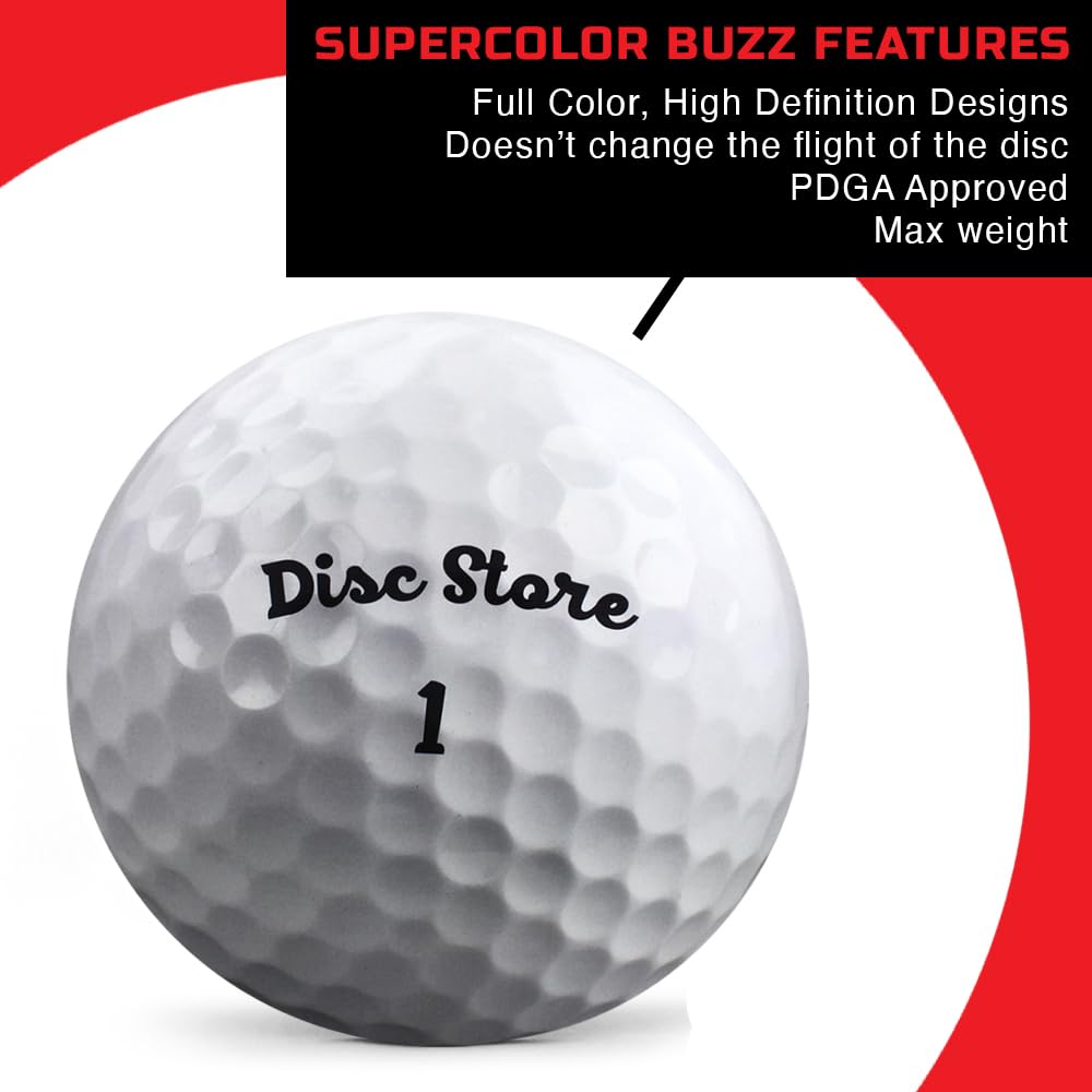 Discraft ESP Buzzz pizza design emphasizes bold style with reliable straight flight