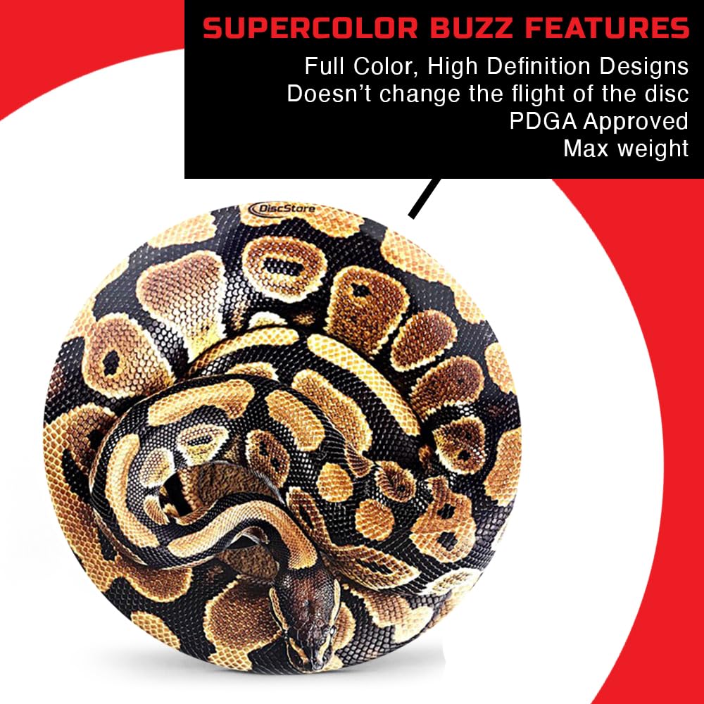 Discraft ESP Buzzz Supercolor snake design with distinctive look and grip feel