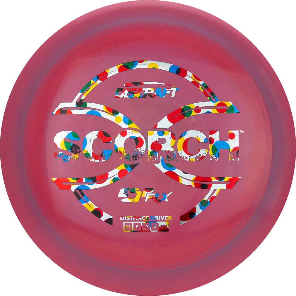 Discraft ESP FLX Scorch in-flight with stable glide for distance.