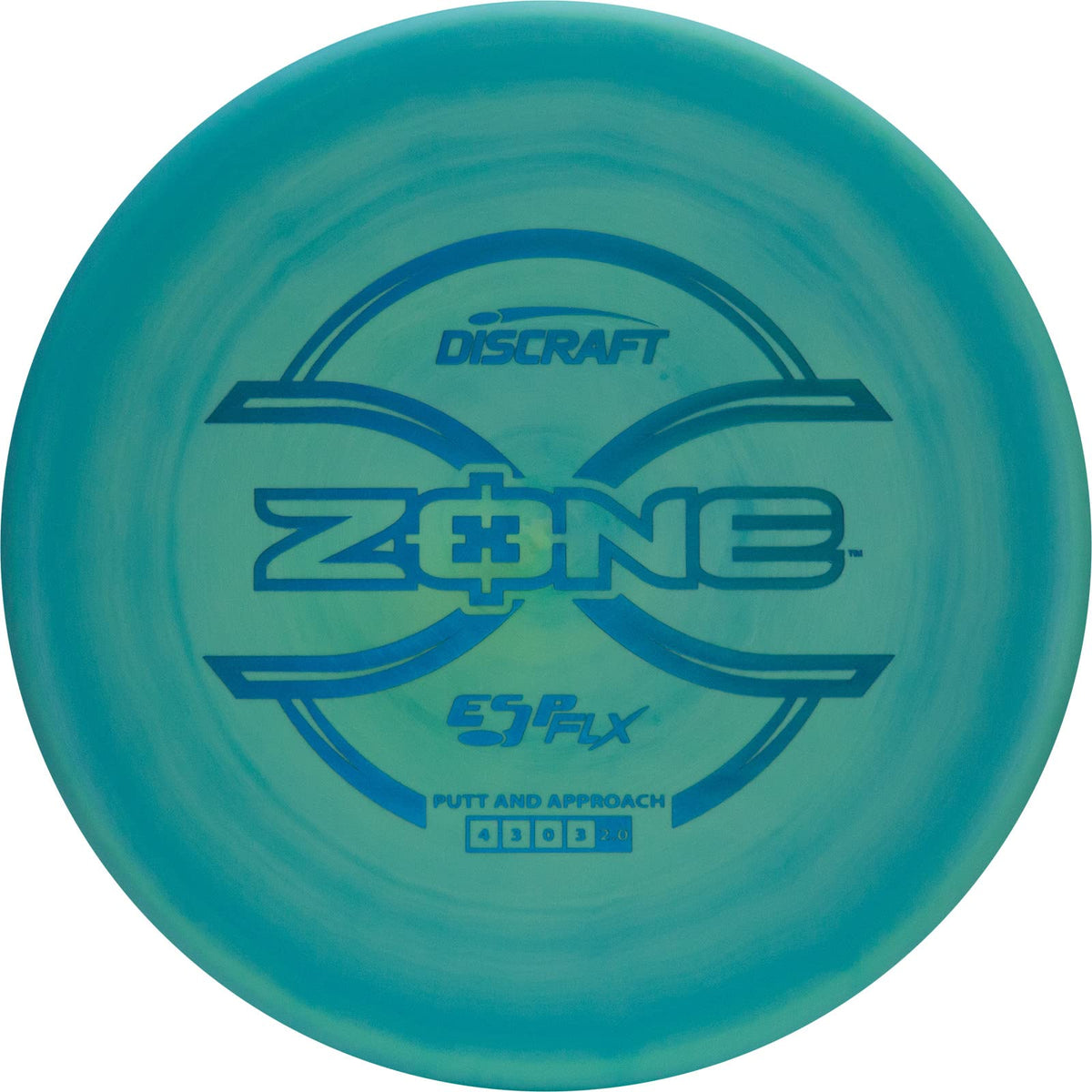 Discraft ESP FLX Zone in hand demonstrating stable flight for precise approach shots.