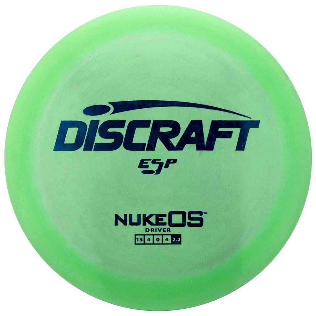 Discraft ESP Nuke OS distance driver delivering stable long flights in windy conditions for power throws