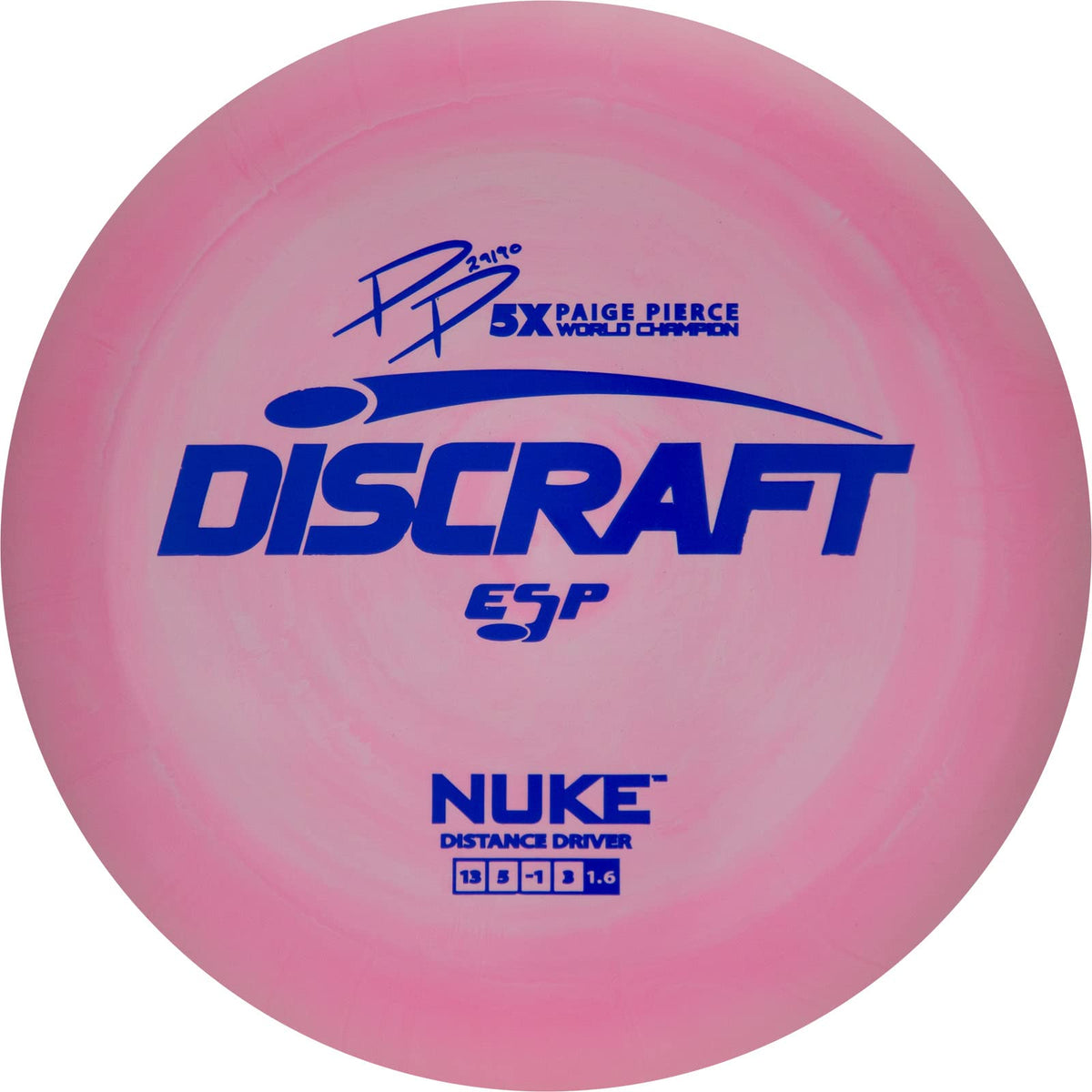 Discraft ESP Nuke Paige Pierce signature distance driver for long, stable throws.