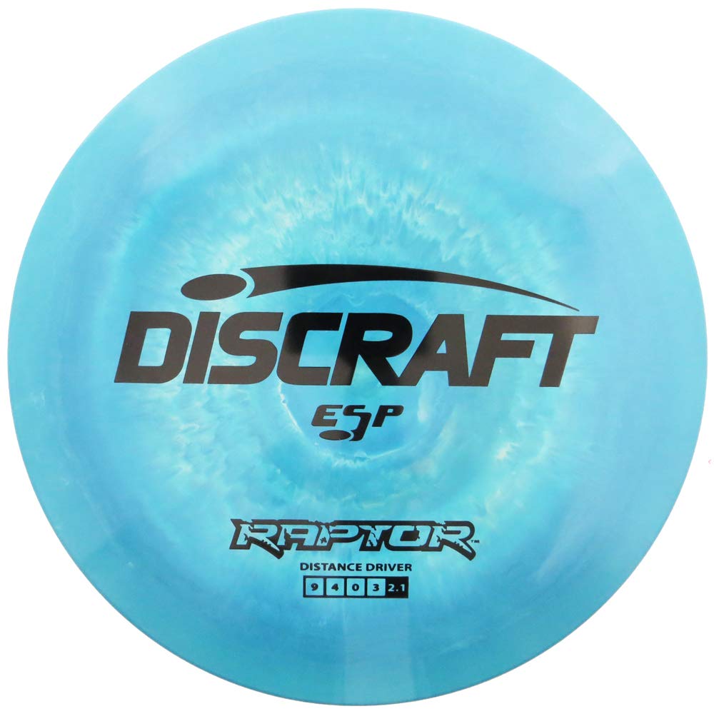 Discraft ESP Raptor distance driver delivering stable forehand or backhand fade