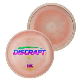 Discraft ESP SOL mid-range in hand with a fan grip for precise control.
