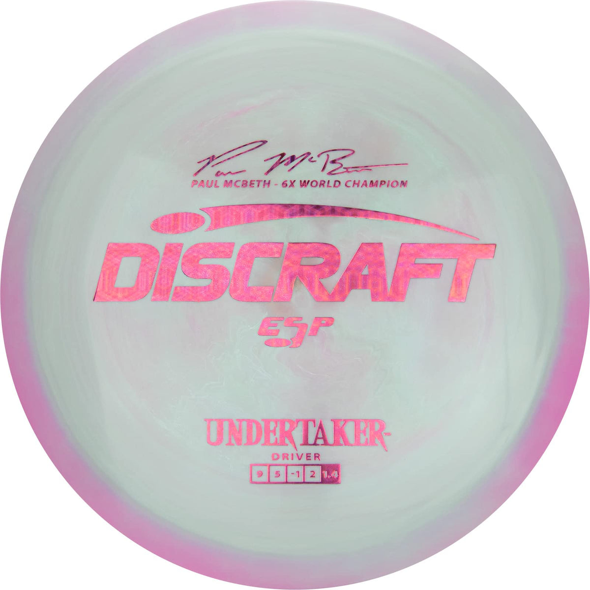 Discraft ESP Undertaker Paul McBeth distance driver for straight flight and added distance