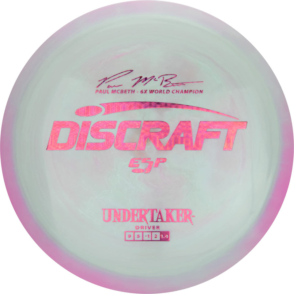 Discraft ESP Undertaker Paul McBeth distance driver for straight flight and added distance