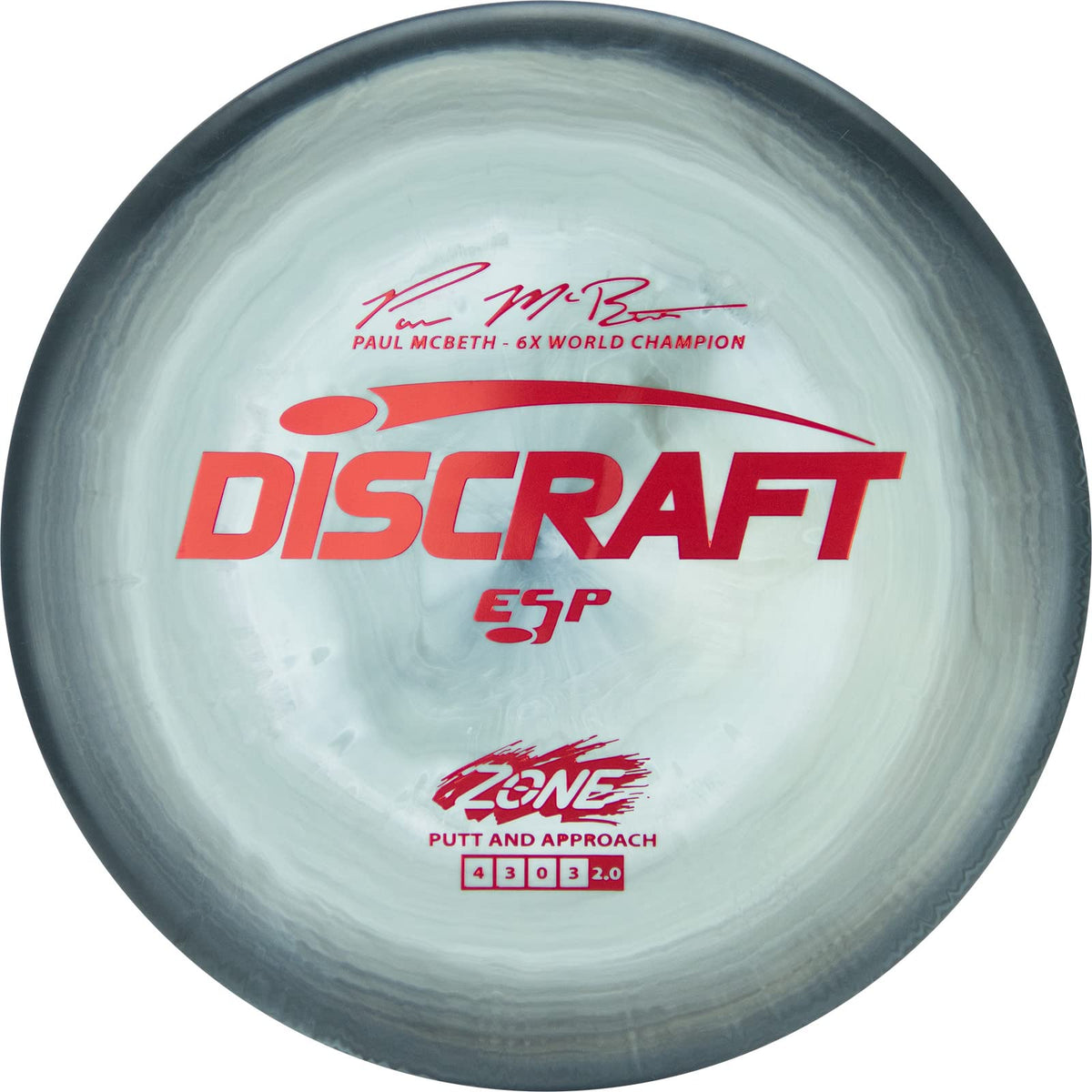 Discraft ESP Zone Paul McBeth 6X Signature disc for reliable putt and approach stability.