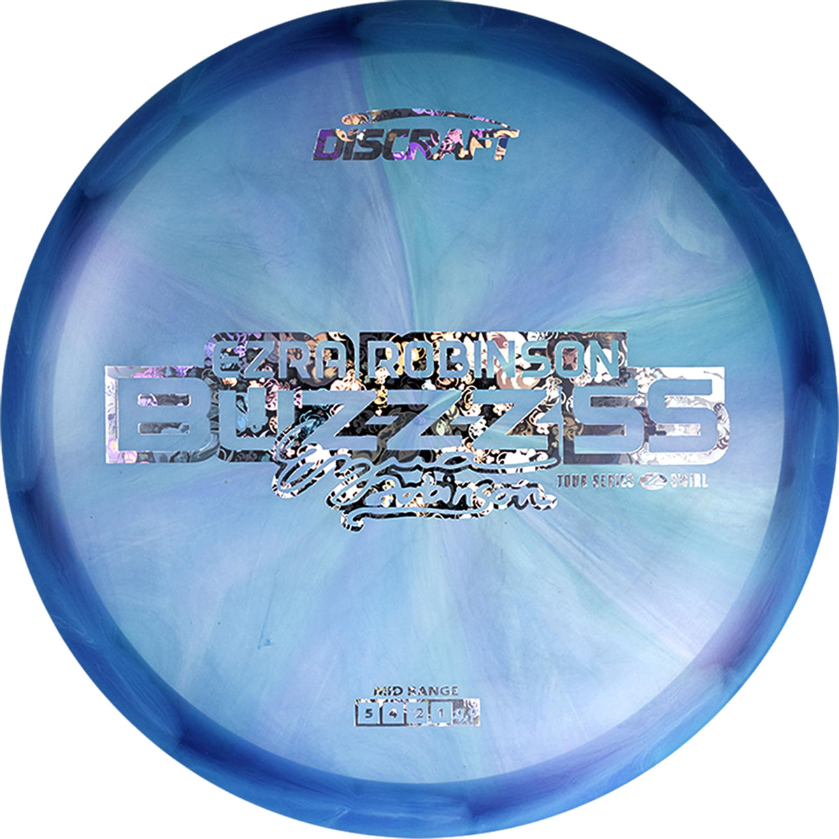 Discraft Ezra Robinson Z Swirl Buzzz SS flight supports turnover and controlled lines.