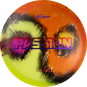 Discraft FDPASSION 170-172g driver, front view for precision on tight fairways.
