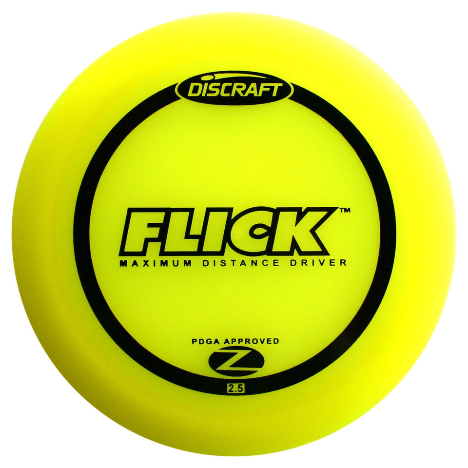 Discraft Flick Elite Z 150-class disc designed for forehand throws and long-range control