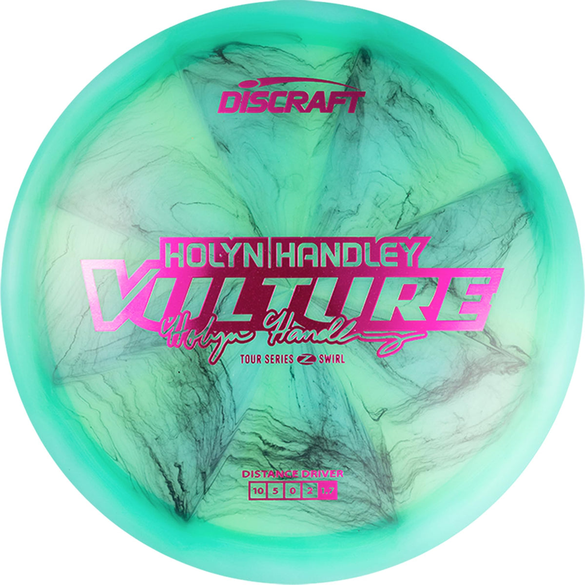 Discraft Holyn Handley Vulture in Z Swirl finish ready for precise control.