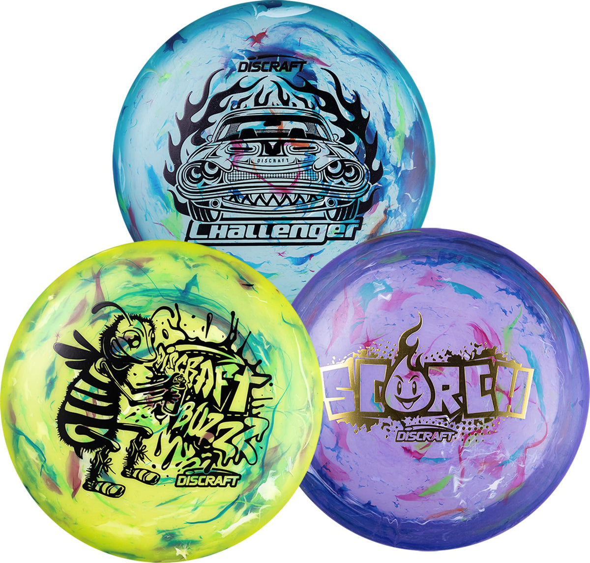 Discraft Jawbreaker Buzzz disc in flight shows stability for controlled shots.