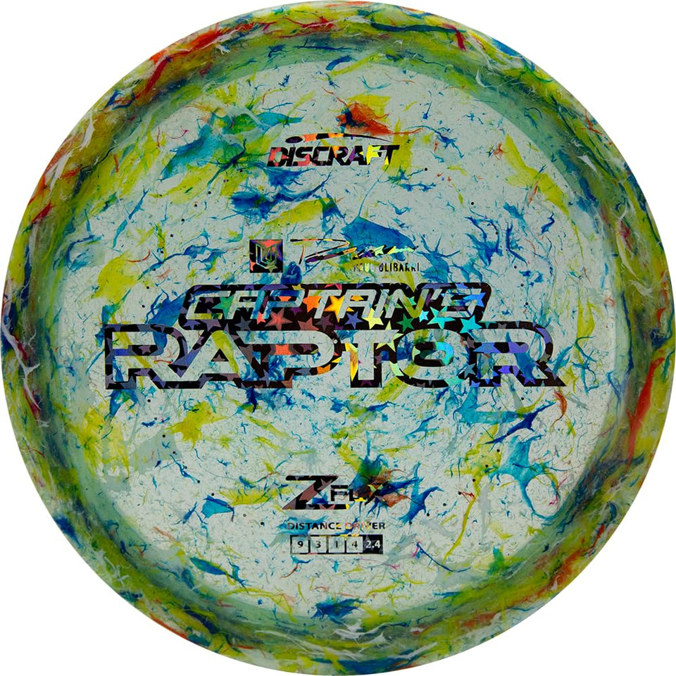 Discraft Captain's Jawbreaker Z FLX Raptor disc—long-distance driver with premium grip