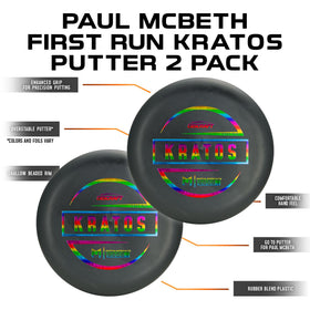 Kratos putters weigh 173-174g for reliable putts and approaches