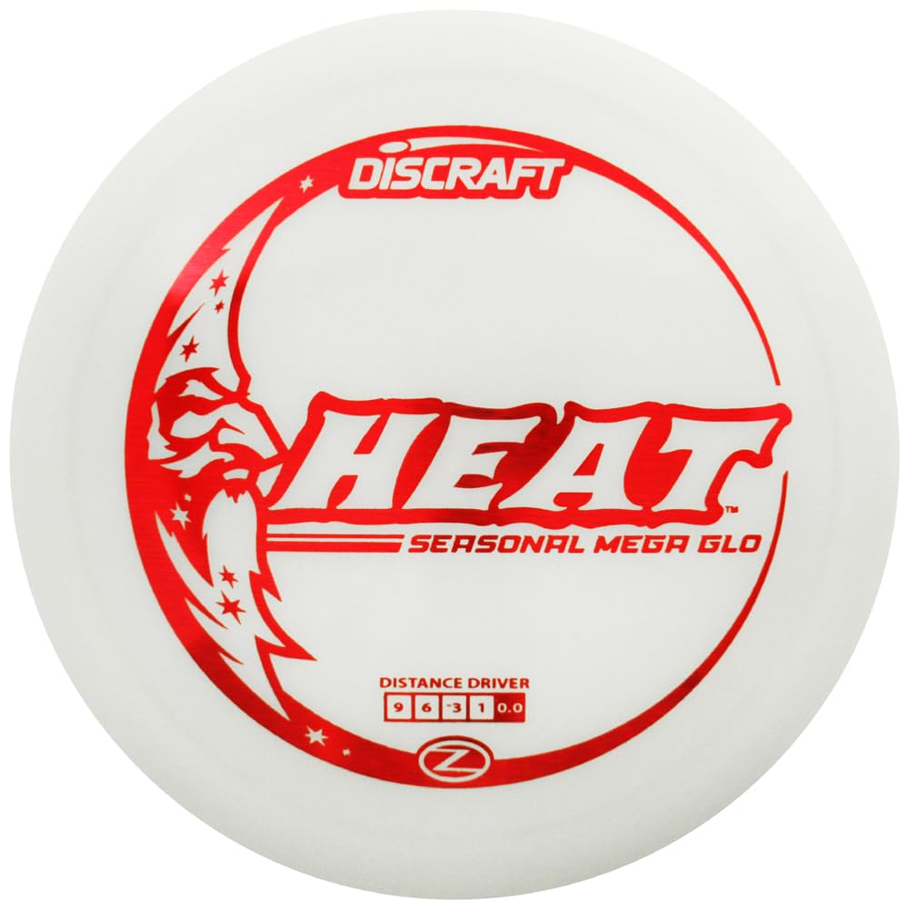 Discraft Heat distance driver, Mega Glo Z finish, for longer throws on open courses.